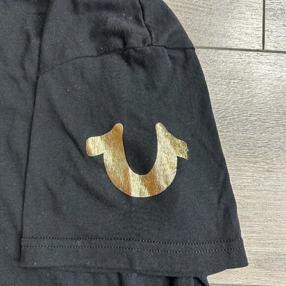 TRUE Religion Gold Graphic Short Sleeve Crewneck T-Shirt Men's Large - Picture 3 of 7